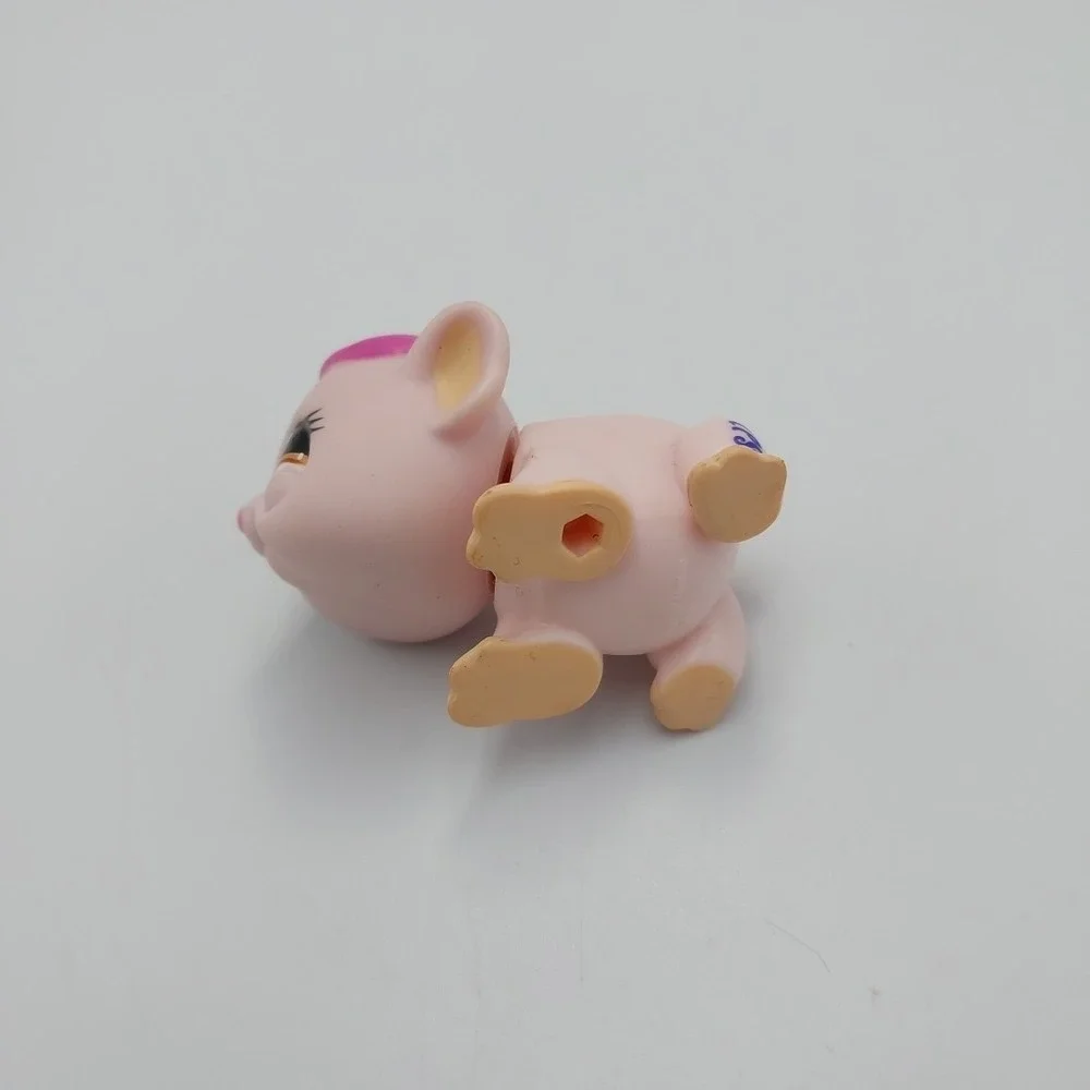 Littlest Pet Shop Pink Guinea Pig LPS #1406 Brown Eyes‎